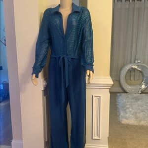 Fashion Nova Teal Jumpsuit